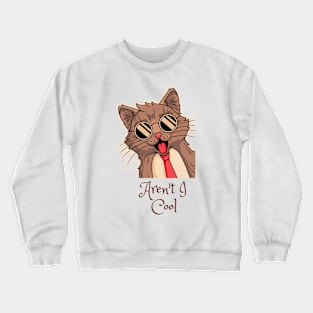 Cool and calm cat design Crewneck Sweatshirt